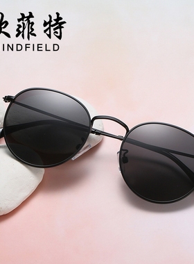 复古偏光镜3447女金属墨镜圆框太阳眼镜男女通用批发百搭