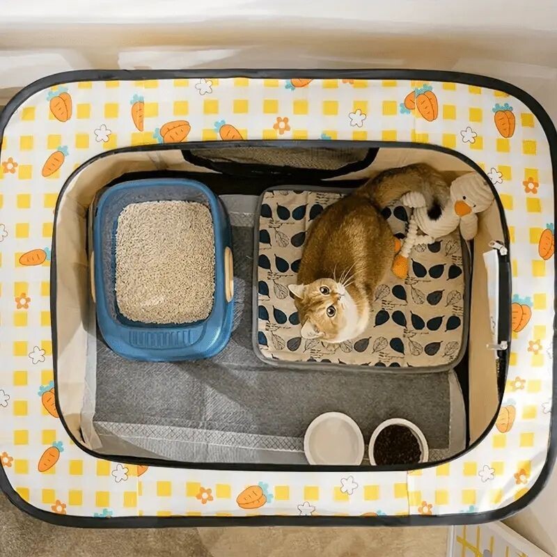 宠物生产房家用猫窝矩形帐篷猫咪狗狗防水耐磨猫笼家用室内款