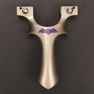 新款 蝙蝠9025弹弓快压户外射击合金竞技大威精准度扁皮皮筋金属