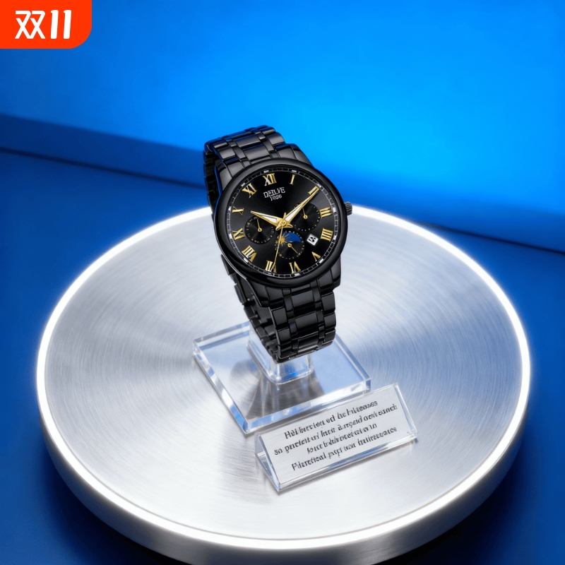 男款手表防水石英腕表高级感男士全自动非机械表正品名牌钢带商务