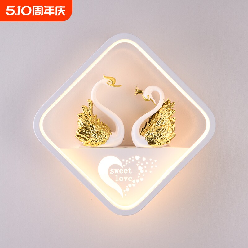 卧室LED温馨床头柜灯北欧现代客厅背景墙装饰简约壁灯走廊过道灯