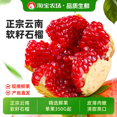 云南特产突尼斯软籽石榴水果新鲜整箱当季红宝石中秋礼品赔付农场