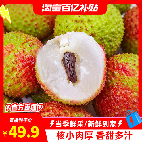 正宗海南妃子笑荔枝3/5斤大果18g海南老树荔枝当季整箱包邮顺丰