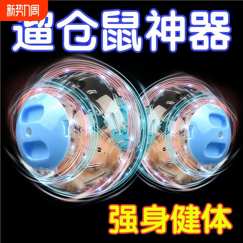 仓鼠跑球跑轮玩具金丝熊跑步运动滚球透明透气专用户外玩具不卡脚