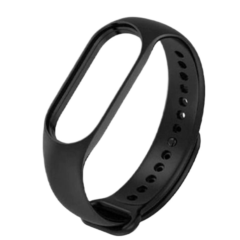 适用小米手环5/6/7腕带小米手环表带6NFC版运动硅胶带手环3/4代黑色表带非原装7NFC官款硅胶反扣表带5腕带