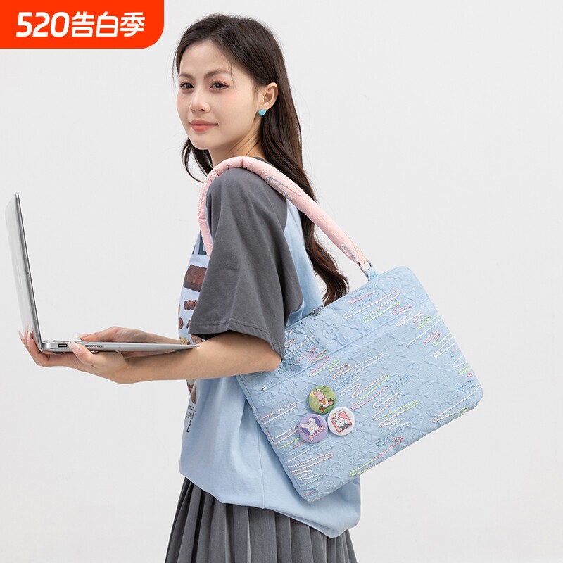 可爱撞色手提11寸IPADpro内胆包1单肩4寸笔记本电脑保护套