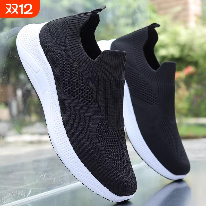 老北京布鞋男夏季新款舒适透气网面休闲运动鞋男士软底轻便懒人鞋