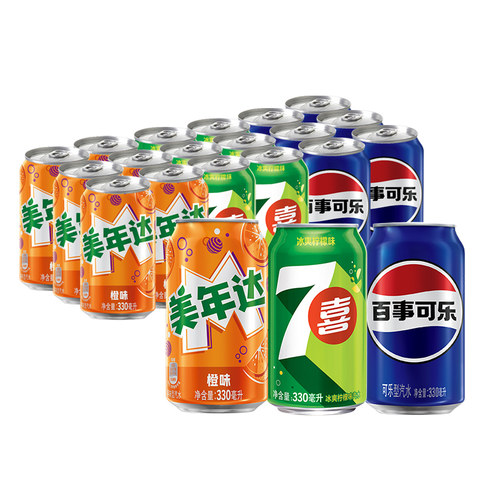 百事可乐七喜美年达清柠330ml*16