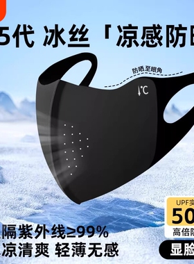 2026新款口罩女高颜值防晒透气夏天黑色男潮款立体夏季防紫外轻薄
