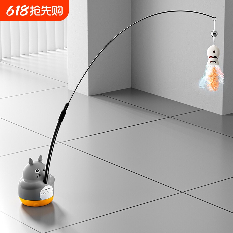 逗猫棒长杆猫咪玩具自嗨解闷神器消耗体力小猫带铃铛耐咬宠物用品