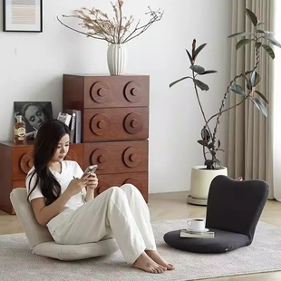 日式卧室榻榻米躺椅懒人沙发阳台折叠休闲简约飘窗床上单人窗椅