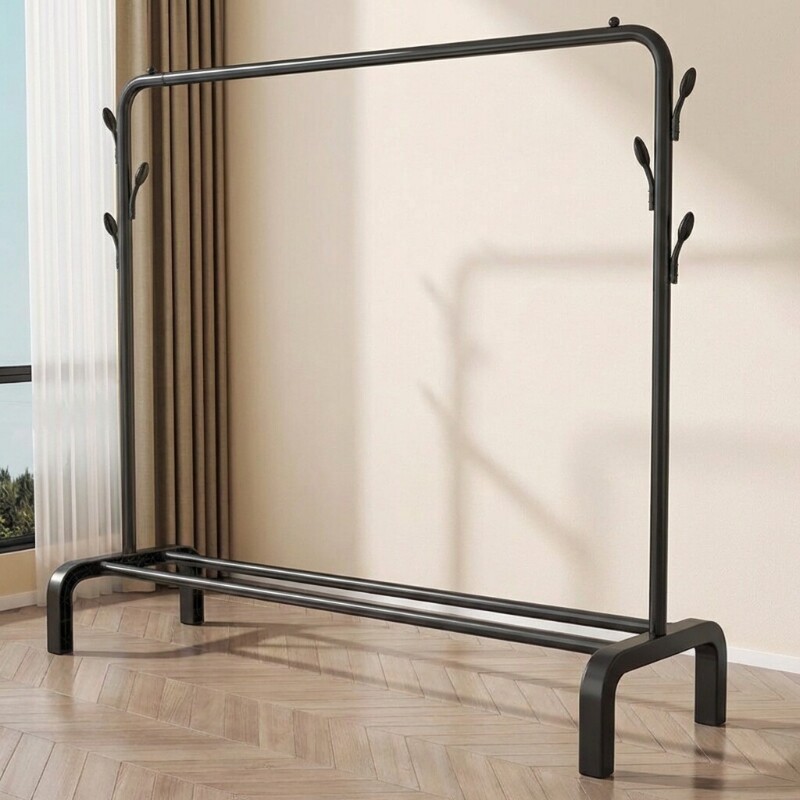 晾落地衣架加粗加厚室内阳台家用衣服架子2026新款多功能简易衣架