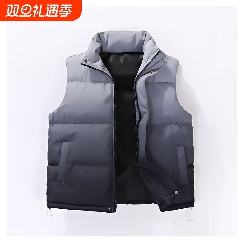 秋冬新款马甲背心男外套羽绒棉服潮流加绒加厚情侣男棉衣马甲外套