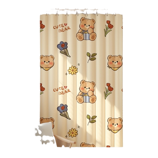 简易窗帘免打孔遮光2024出租房窗户伸缩杆一整套卧室遮阳涤纶室内