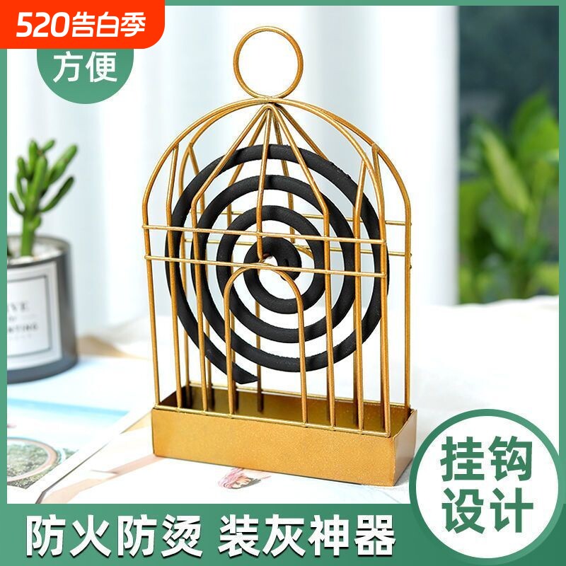 蚊香盘创意可悬挂檀香蚊香炉支架户外托盘接灰盘鸟笼蚊香架子