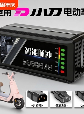 适配小刀电动车充电器电瓶48V12AH60V72V20A新国标铅酸石墨烯通用