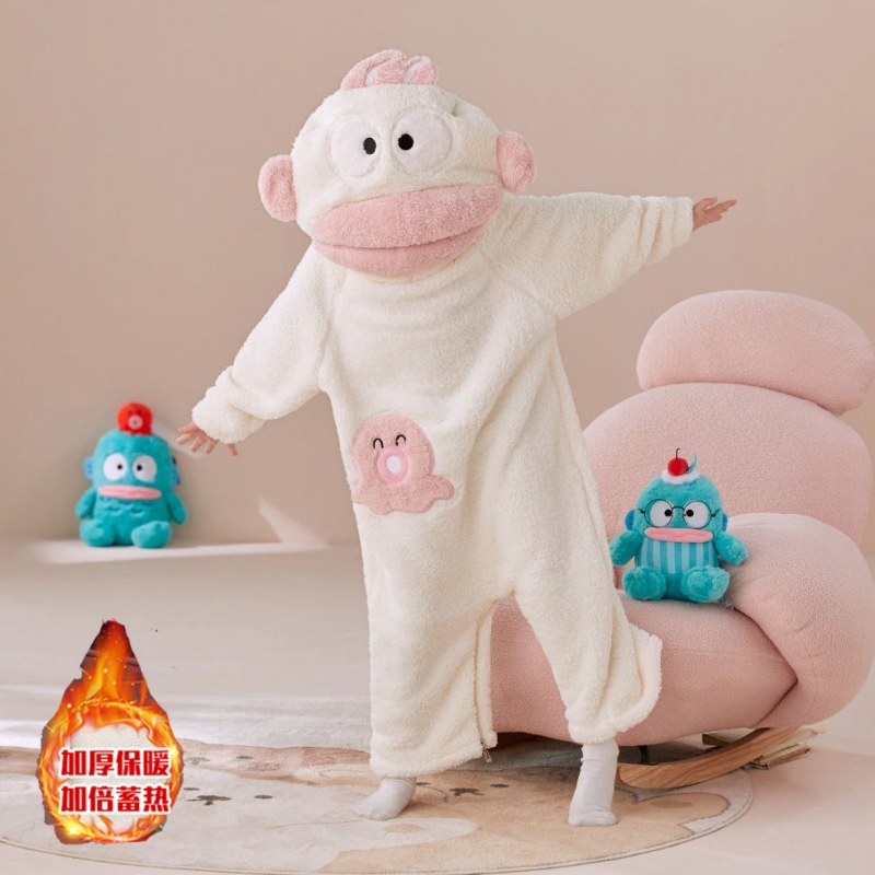 新款加绒加厚丑鱼睡衣