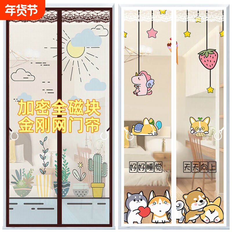 防蚊门帘隔断帘磁性纱门卧室房间家用磁吸条纱窗夏季2025新款防风