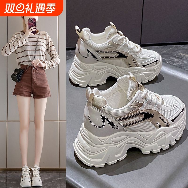 品牌断码女士增高运动鞋小个子增高休闲鞋2025秋冬网红爆款厚底轻