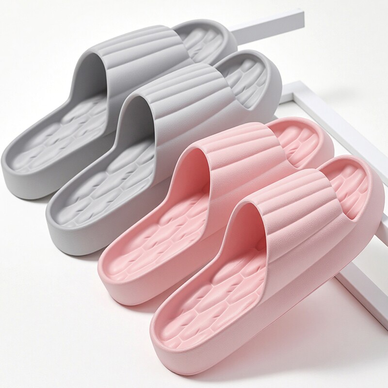 男士eva浴室拖鞋女夏季家居室内家用洗澡防滑踩屎感凉拖鞋男绿色