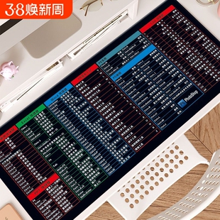 鼠标垫超大号快捷键大全电脑办公桌面垫子电竞游戏键盘滑鼠垫