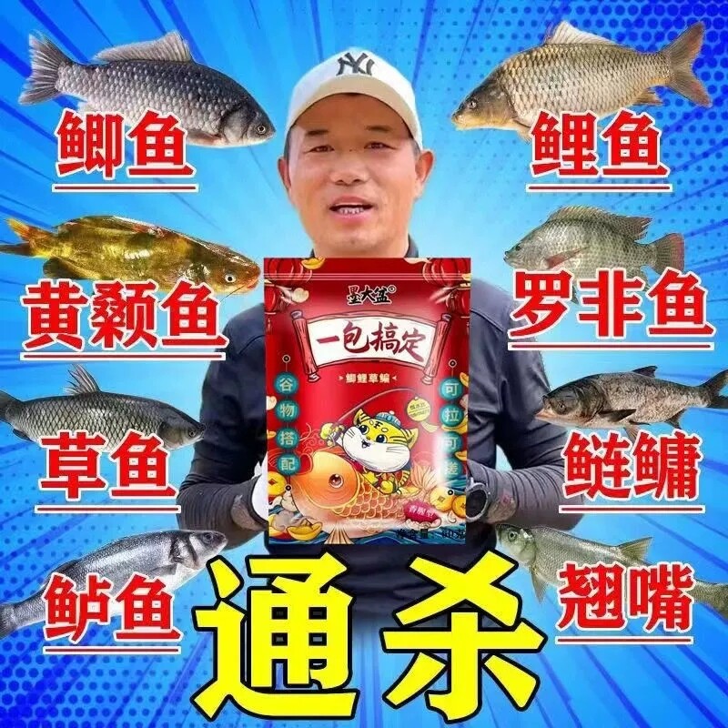 秋冬邓刚专攻一包搞定钓鱼饵料钓鲫鱼鲤鱼草鱼鳊鱼青鱼野钓通杀饵