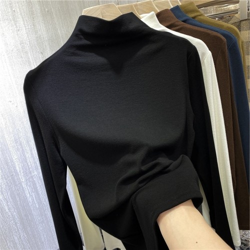 半高领德绒打底衫女内搭2025新款