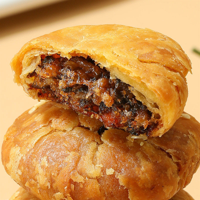 黄山烧饼安徽特产美食梅干菜扣肉酥饼好吃的零食小吃糕点传统饱腹