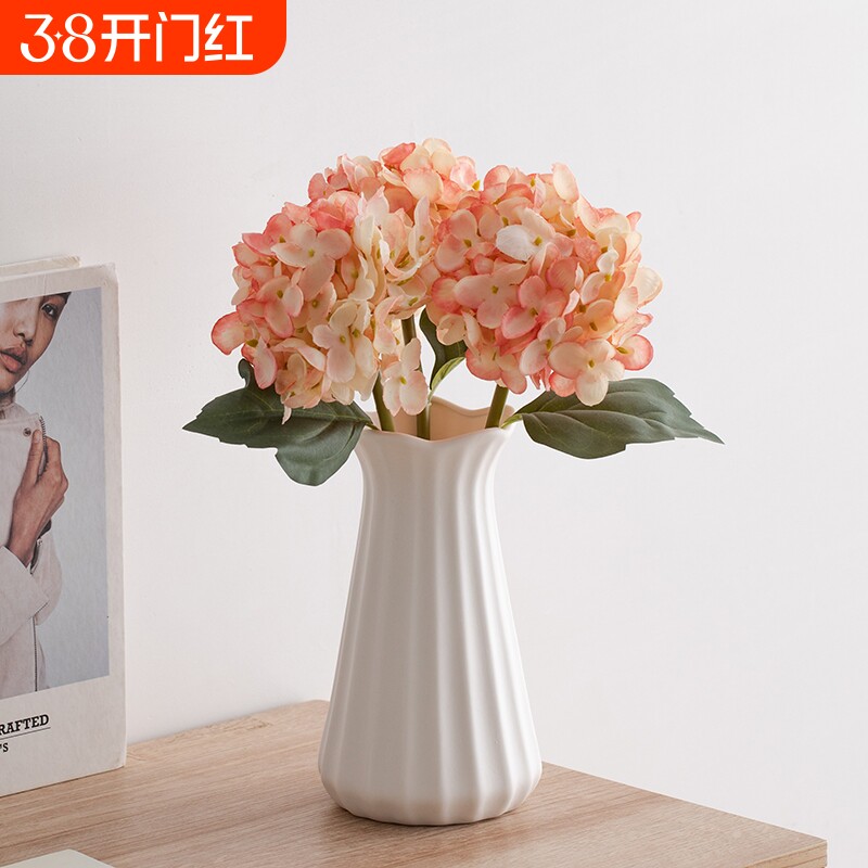 绣球花假花仿真花摆设装饰花花艺摆件高级仿生花客厅餐桌花瓶摆放