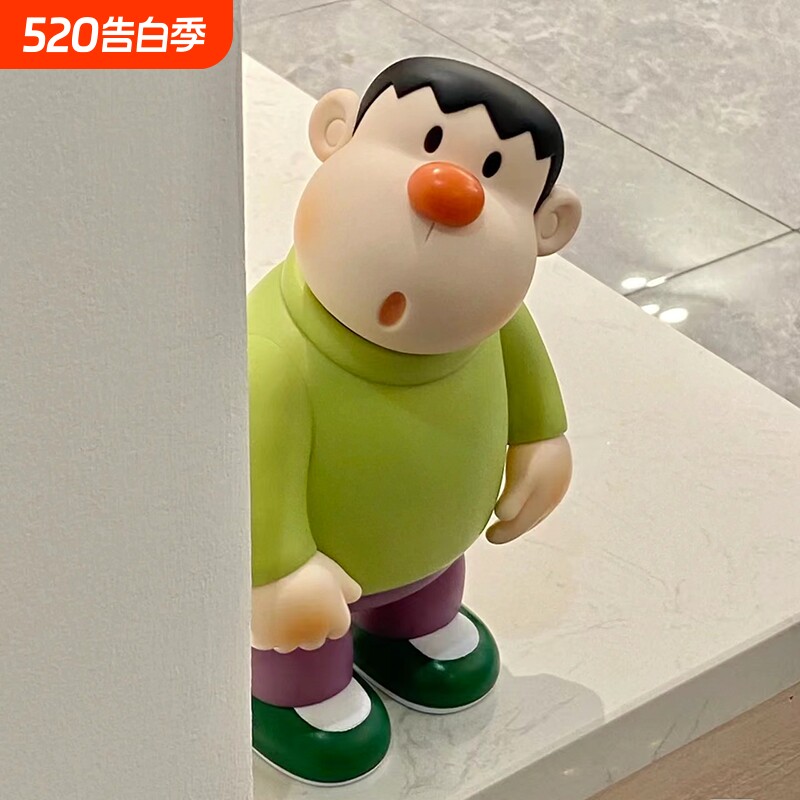 歪头胖虎大手办卡通桌面小摆件玩偶玩具生日礼物男生女生乌龟新年