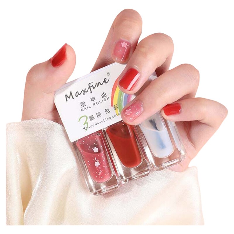 美甲可撕拉指甲油女孩免烤快干持久健康水性无味儿童学生孕妇可用