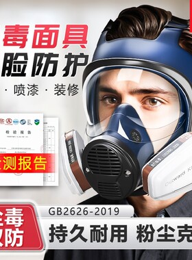 防毒面具全面罩防甲醛喷漆硫化氢放毒油漆滤毒罐多功能氧气放毒气