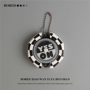 “YES/NO决策神器”无聊了就玩玩这个好运气幸运转盘挂件钥匙扣
