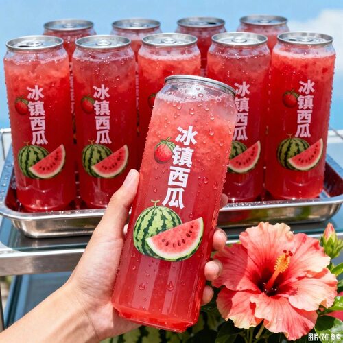 10瓶冰西瓜汁饮品610ML*10大瓶装夏季解渴饮料果汁清凉解暑冰镇