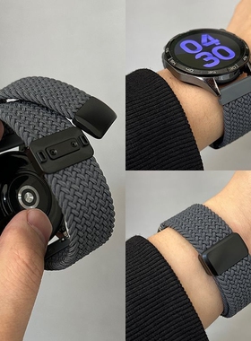 适用华为GT5表带新款gt6/watch手表4/3pro男士腕表GT4运动透气22mm尼龙编织GT3磁吸荣耀5ultra女款专用智能夏