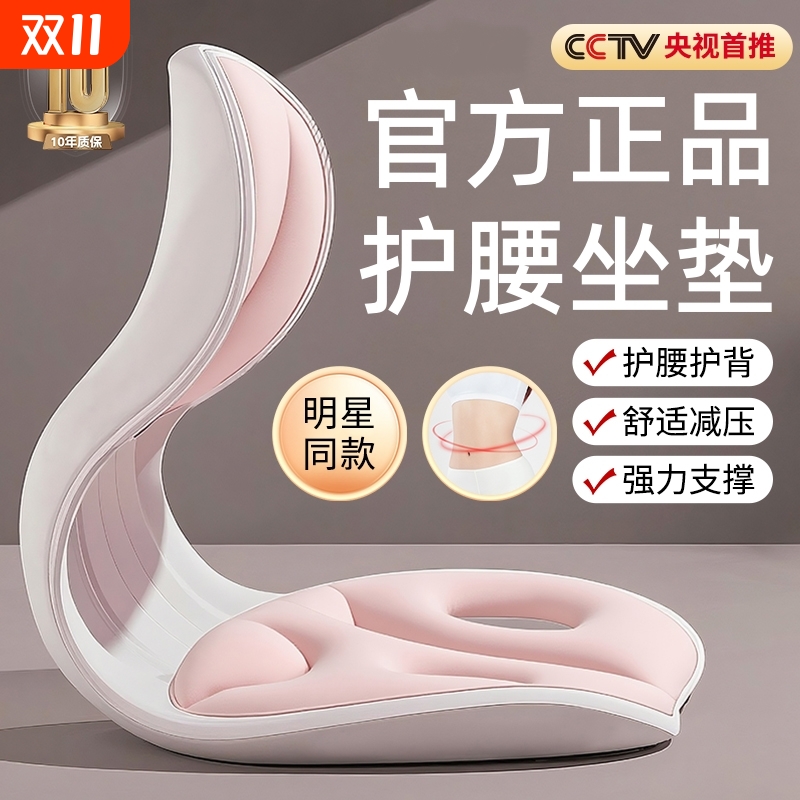 正品护腰坐垫久坐神器人体工学腰部支撑靠垫座椅腰托办公室垫按摩