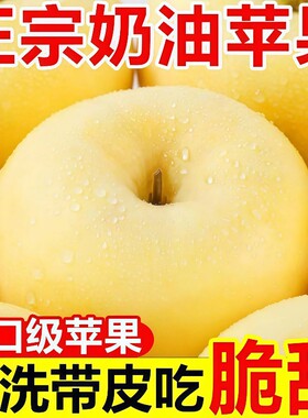 山东黄金奶油富士苹果当季新鲜水果脆甜树上熟冰糖心整箱包邮现摘