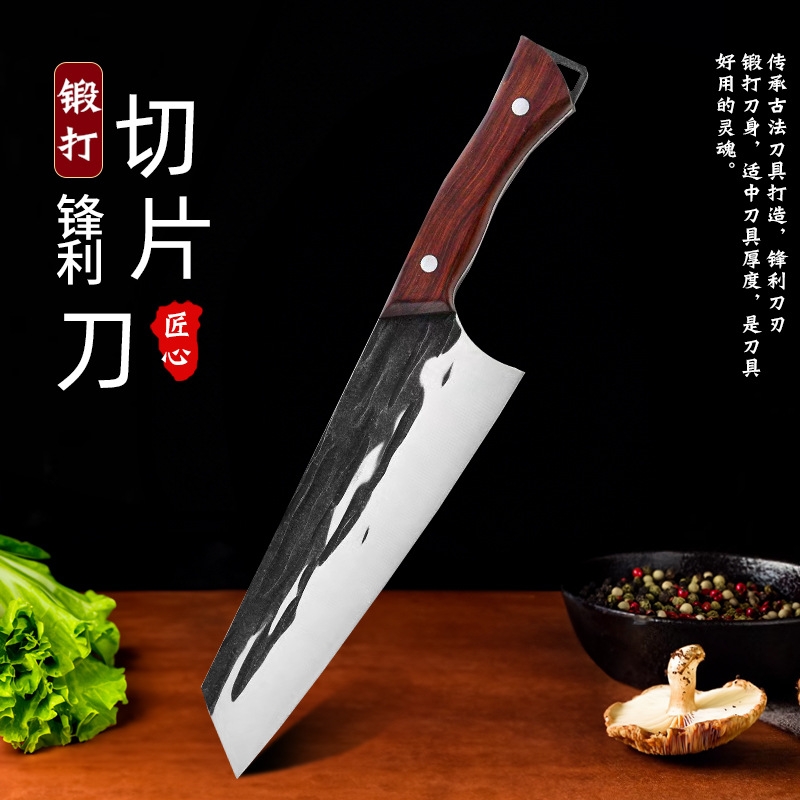 手工锻打锤纹切付刀日式牛刀不锈钢主厨师寿司料理小菜刀厨房用刀