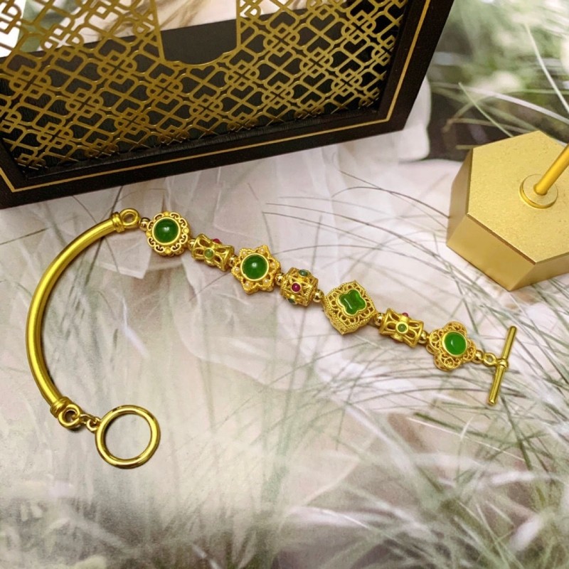 沙金尼泊尔珐琅彩烧蓝手串气质复古奢华礼物手链,饰品/流行首饰/时尚饰品新,手链,淘宝优惠券,粉丝福利购,淘宝优惠卷