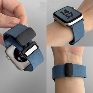 4春日红米手表4 redmi红米watch5 5运动高级腕带 荔枝纹硅胶磁吸适用小米手环9pro表带xiaomi8pro爆款 夏天新款