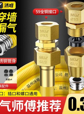 沐唯燃气管304防爆波纹软管