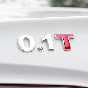 汽车排量标0.0T1.4T1.51.8T3.0T2.4L3.0L2.0T尾标金属贴数字字母