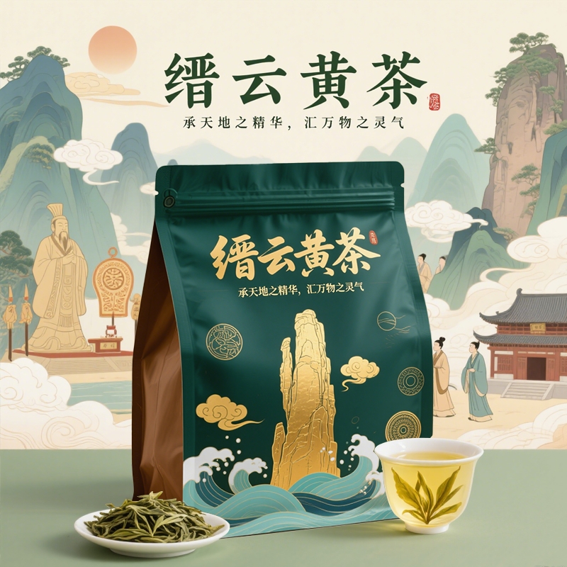 传承黄茶新茶绿茶袋装缙云人老师傅手作断崖野放茶轩辕祭天同款茶