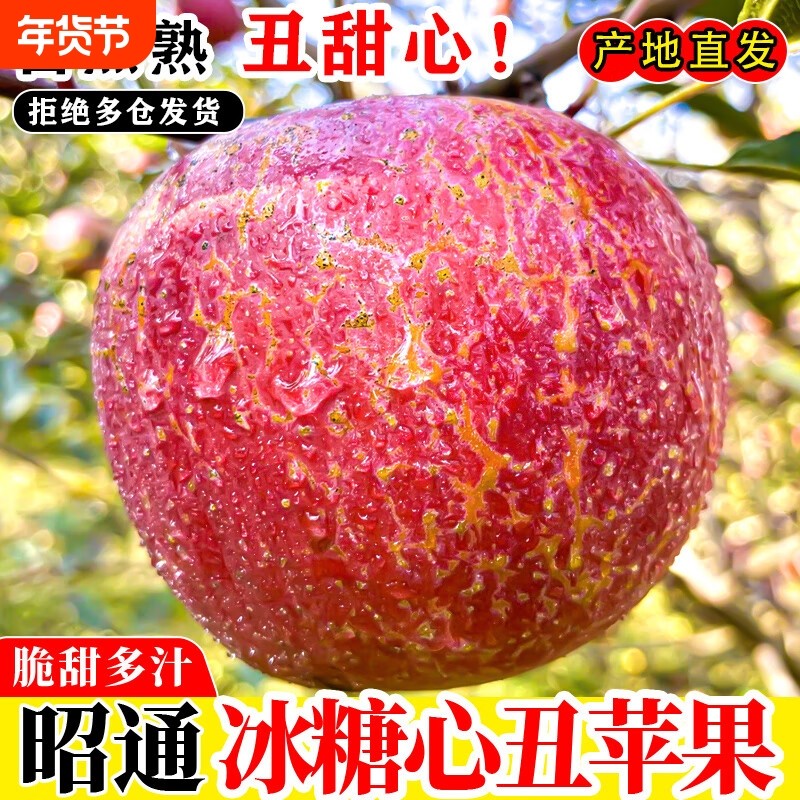 云南正宗冰糖心丑野生苹果现摘脆甜孕妇新鲜水果冰糖心包邮年货节,水产肉类/新鲜蔬果/熟食,苹果,淘宝优惠券,粉丝福利购,淘宝优惠卷
