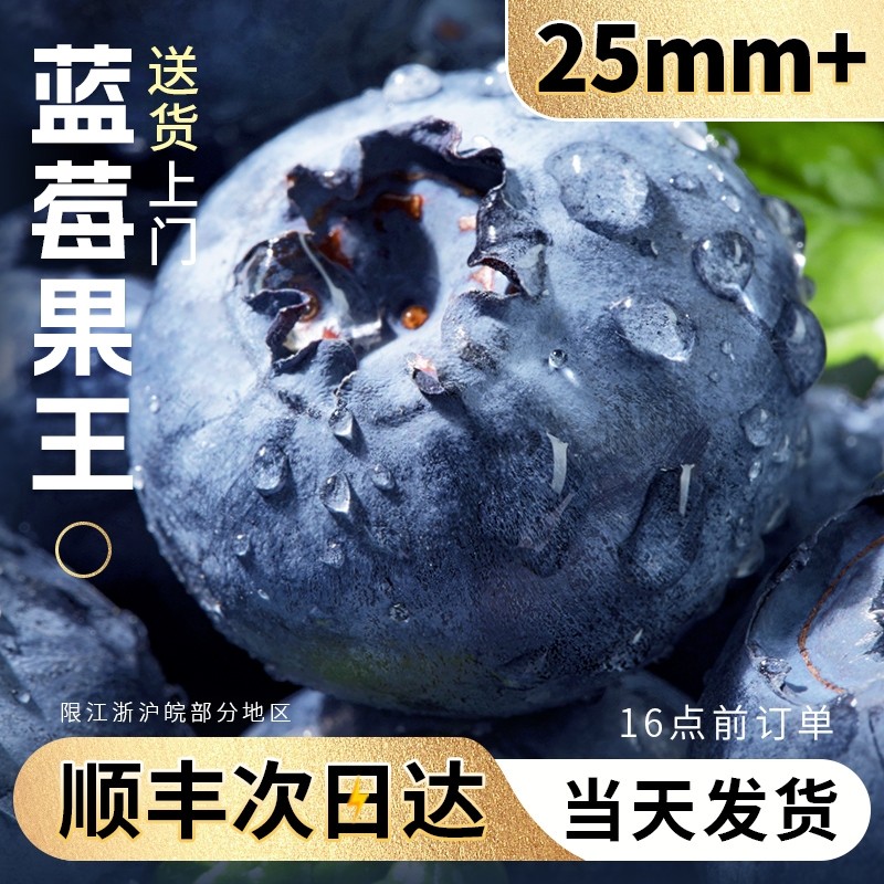 云南蓝莓鲜果新鲜水果当季蓝梅现摘高山怡颗孕妇大果整箱顺丰包邮