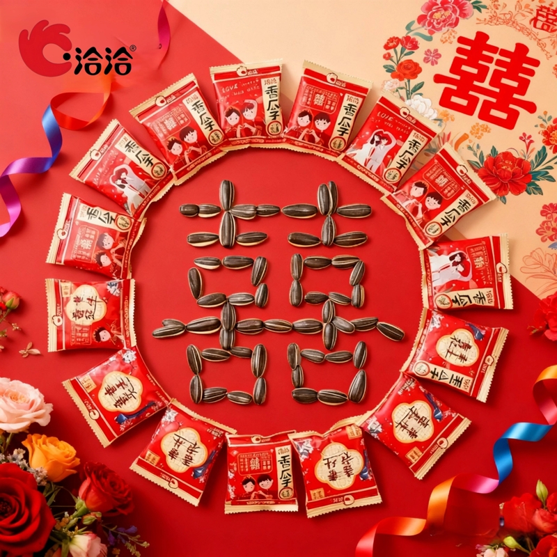 洽洽香瓜子喜事花生结婚礼婚庆喜糖散装葵花籽喜事专用瓜子休闲K