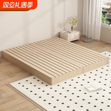 日式地台床矮床排骨架床架实木榻榻米矮床木床防潮透气民宿地铺床
