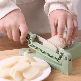 阿胶糕切片机年糕鹿茸专用家用小型牛轧糖切片刀中药西洋参人参片