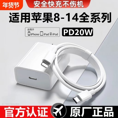 适用苹果超级快充充电器iphone15promax手机20w数据线14/13/12plus专用ipad快充PD45w双口原max套装