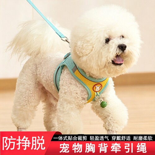 背心式狗狗牵引绳小型犬泰迪比熊